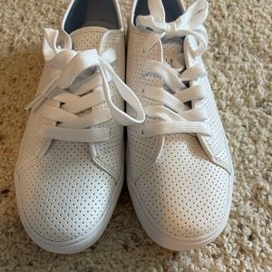 White leather sneakers